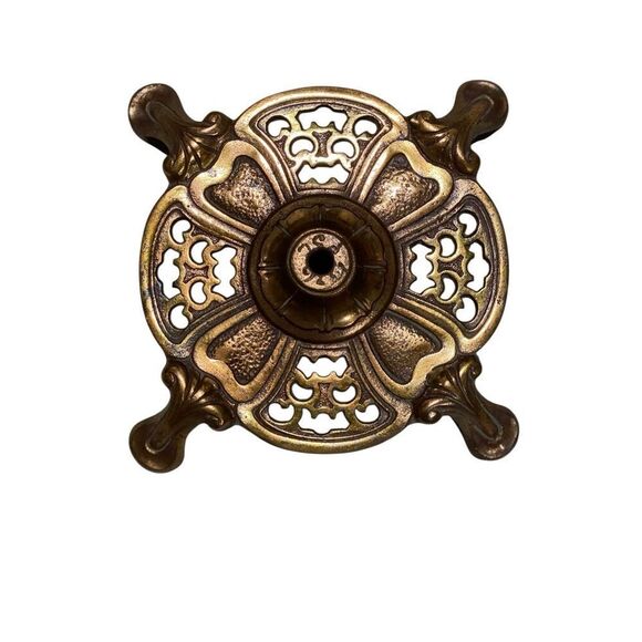 Antique Ornate Cast Iron Ceilling Medallion Bronze Finish - Picture 1 of 7